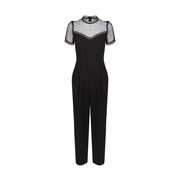 TUTA INTERA A LUPETTO CON INSERTI IN PIZZO Donna Nero TUTA INTERA A LUPETTO CON INSERTI IN PIZZO Donna Nero