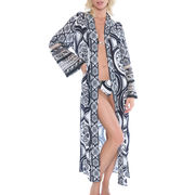 VESTAGLIA PATCHWORK MANICA PIZZO Donna Bianco Nero VESTAGLIA PATCHWORK MANICA PIZZO Donna Bianco Nero