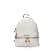 ZAINO RHEA ZIP IN PELLE MARTELLATA Donna Optic White ZAINO RHEA ZIP IN PELLE MARTELLATA Donna Optic White