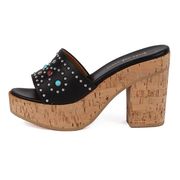 ZOCCOLO IN PELLE CON BORCHIE Donna Nero ZOCCOLO IN PELLE CON BORCHIE Donna Nero